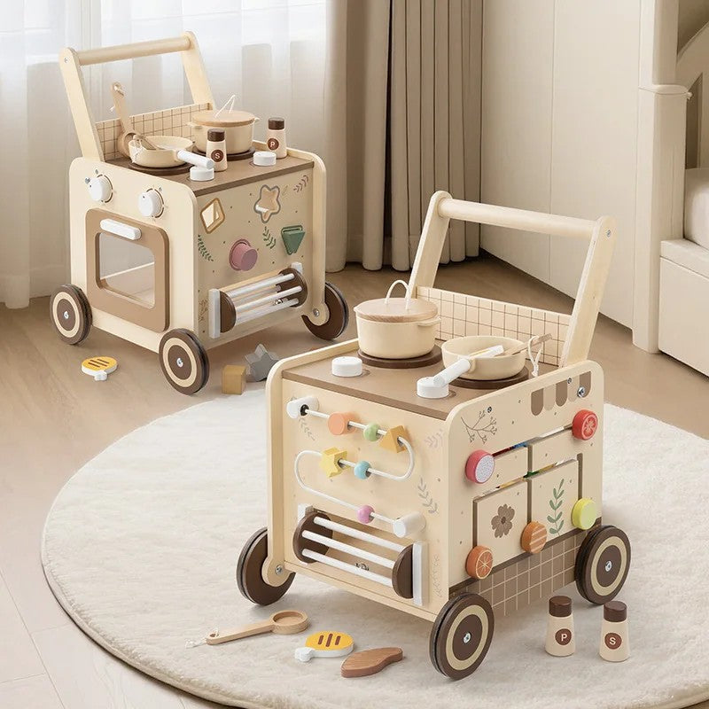 Toy Activity Cube with Push Walker - Multicolor