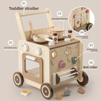 Toy Activity Cube with Push Walker - Multicolor