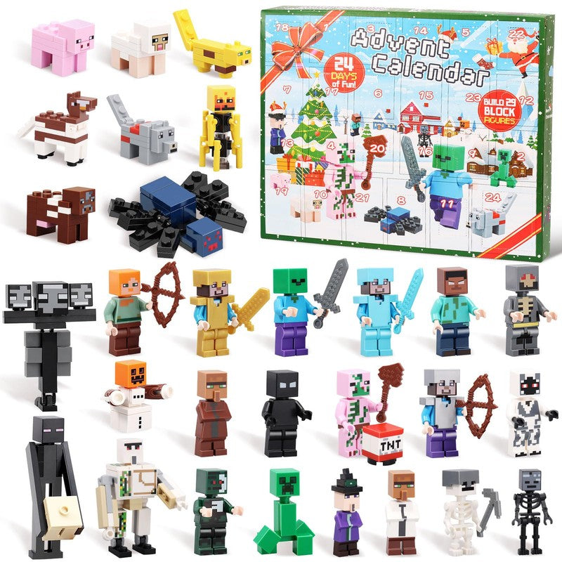 Toy Advent Calendar with Building Block Figures
