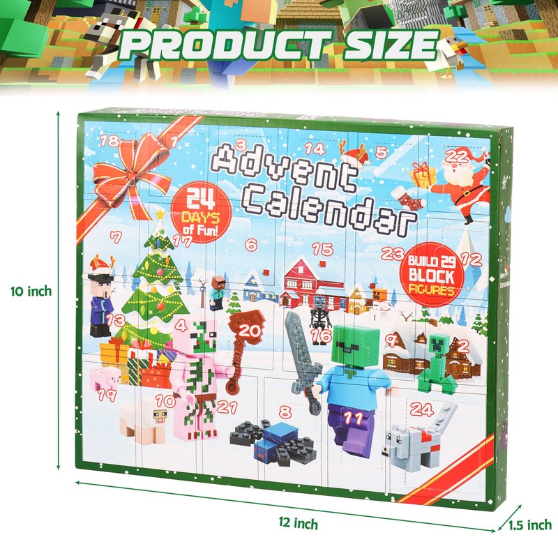 Toy Advent Calendar with Building Block Figures