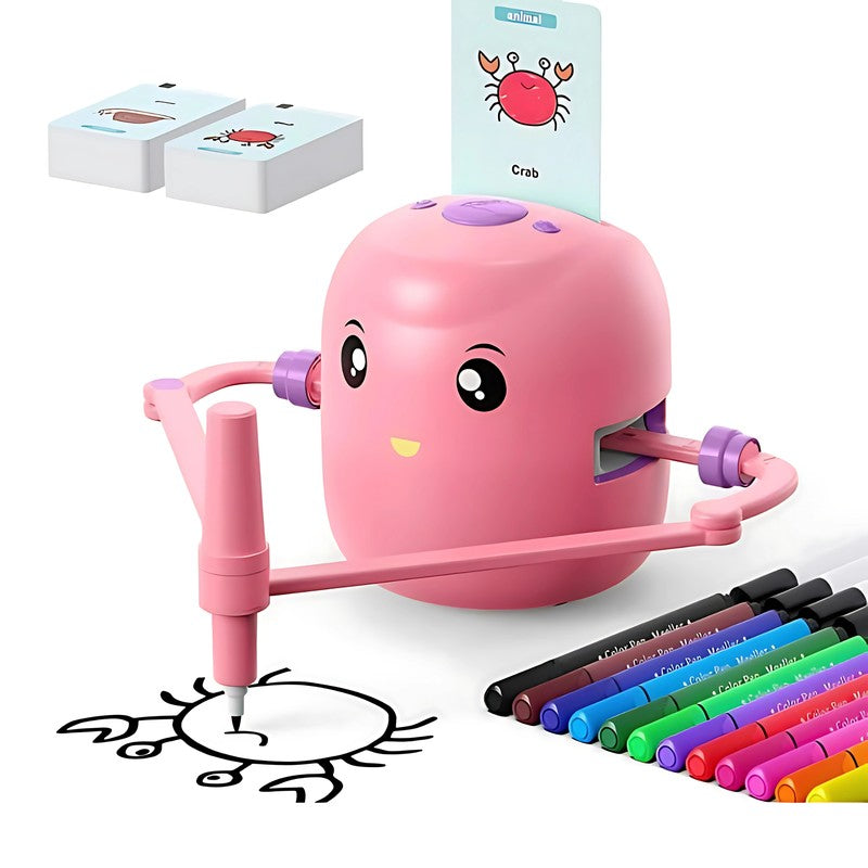 Toy - Drawing Robot with Shape Cards and Color Markers