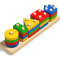 Toy - Geometric Shape Sorting and Stacking Board
