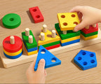 Toy - Geometric Shape Sorting and Stacking Board
