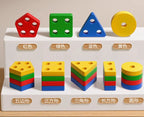 Toy - Geometric Shape Sorting and Stacking Board