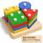 Toy - Geometric Shape Sorting and Stacking Board