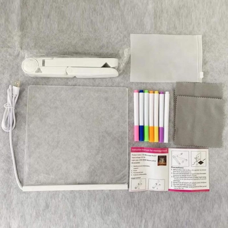 Toy LED Drawing Board - Transparent Surface with Stand