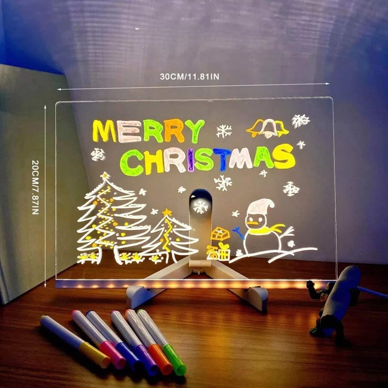 Toy LED Drawing Board - Transparent Surface with Stand