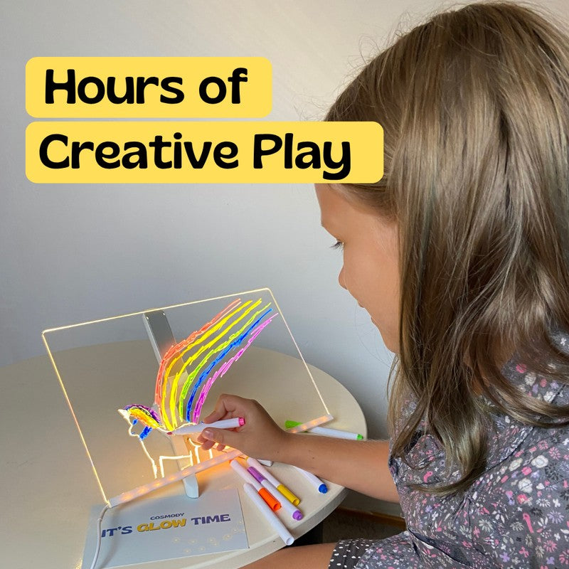 Toy LED Drawing Board - Transparent Surface with Stand