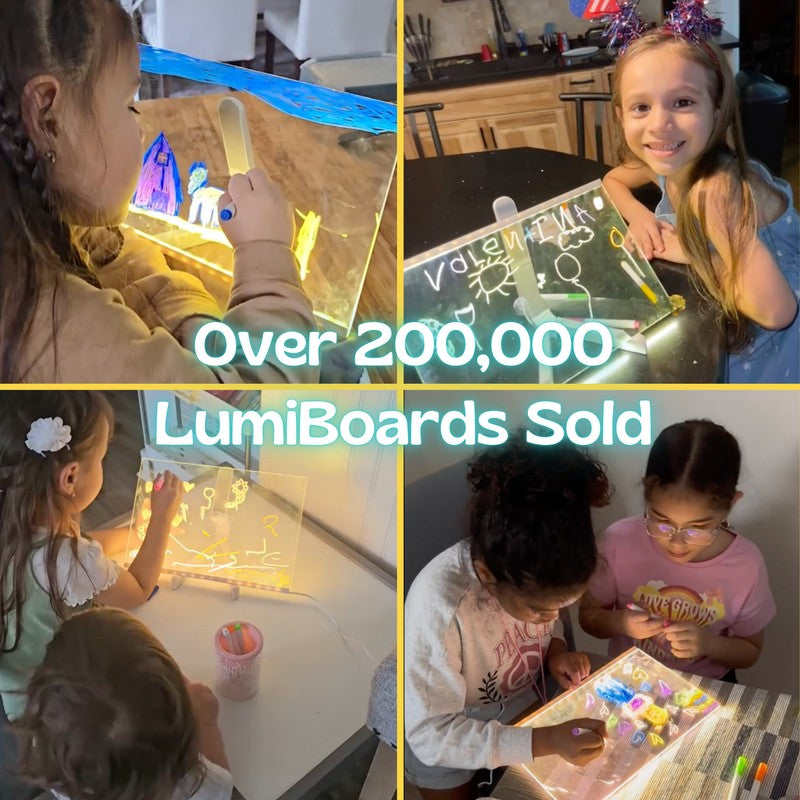 Toy LED Drawing Board - Transparent Surface with Stand