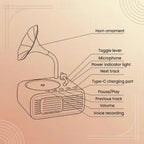 Toy Phonograph with Story Cards - Retro