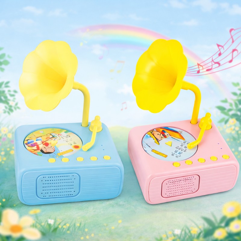Toy Phonograph with Story Cards - Retro