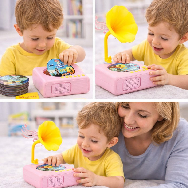 Toy Phonograph with Story Cards - Retro