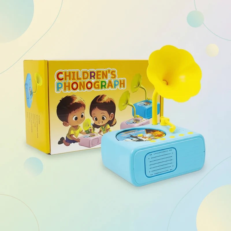 Toy Phonograph with Story Cards - Retro