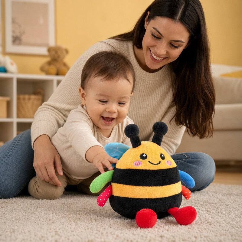 Toy Plush Bee with Striped Body