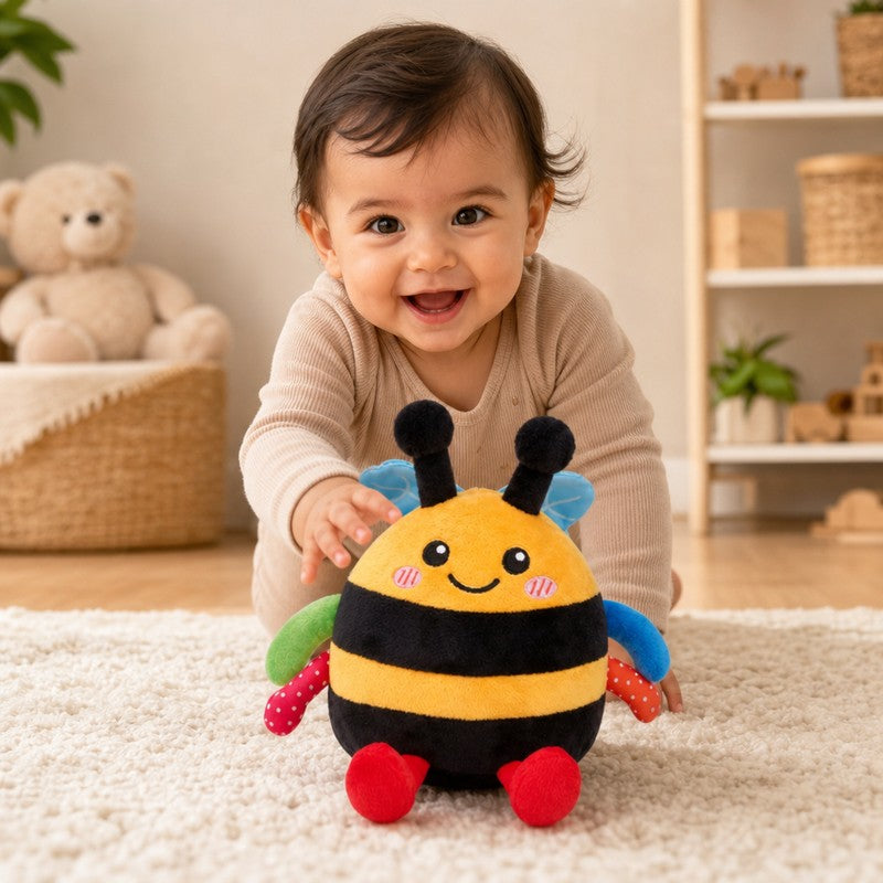 Toy Plush Bee with Striped Body