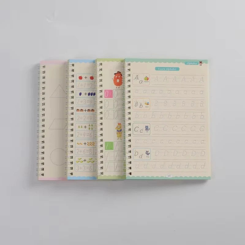 Toy - Reusable Writing Practice Book with Tracing Guides