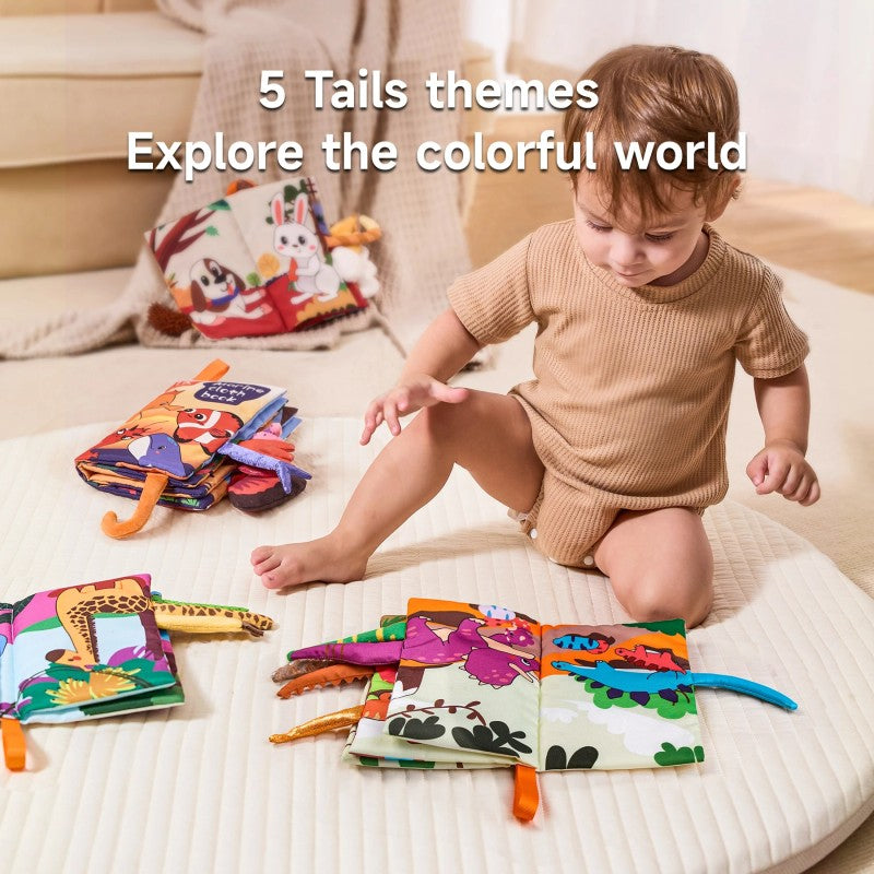 Toy Sensory Book with 3D Animal Tails
