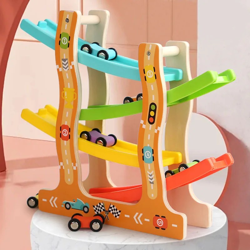 Toy Slope Racing Car Track - 4-Level Ramp