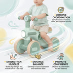Toy Toddler Balance Bike - 4-Wheel Ride-On