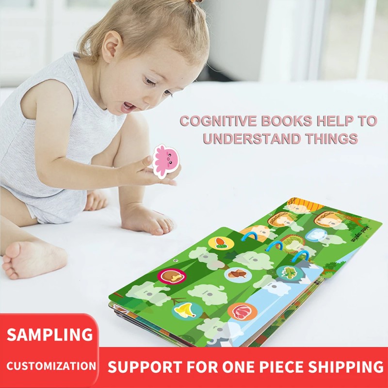Toy - Toddler Busy Book with Velcro Stickers