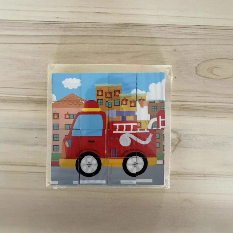 Toy - Wooden Six-Sided Cube Block Puzzle