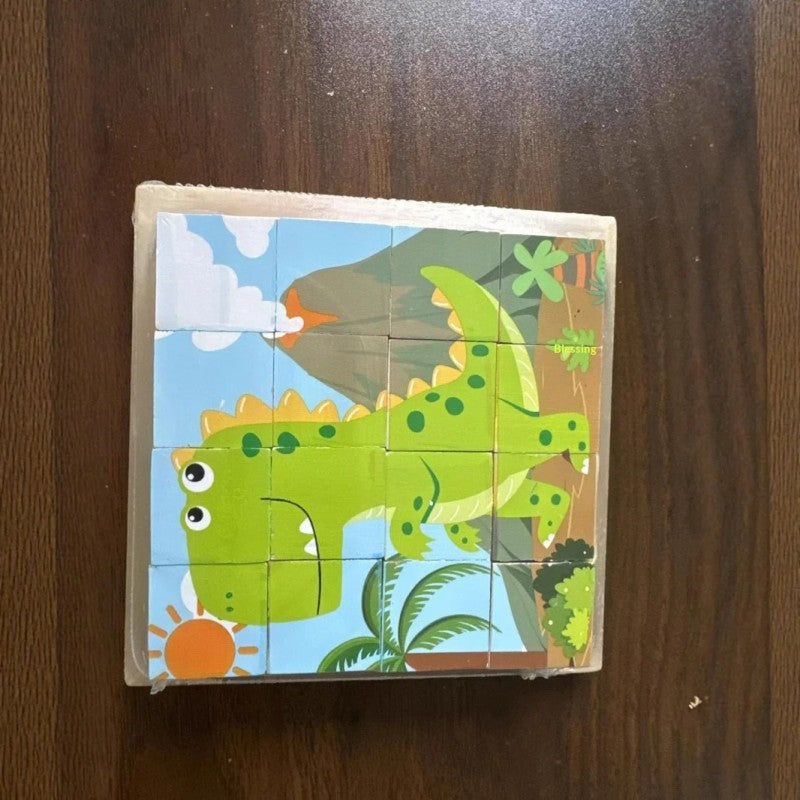Toy - Wooden Six-Sided Cube Block Puzzle