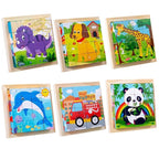 Toy - Wooden Six-Sided Cube Block Puzzle