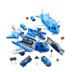 Transformable Toy Airplane and Vehicle Playset with Mini Accessories