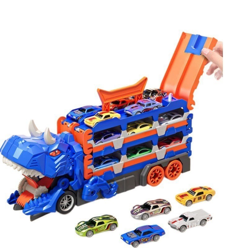 Transforming Dinosaur Car Launcher and Storage Play Set - Triceratops