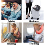 Travel Neck Pillow with Sleep Eye Mask - Green Avocado