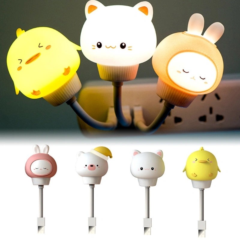 USB Night Light - Animal with Warm Light