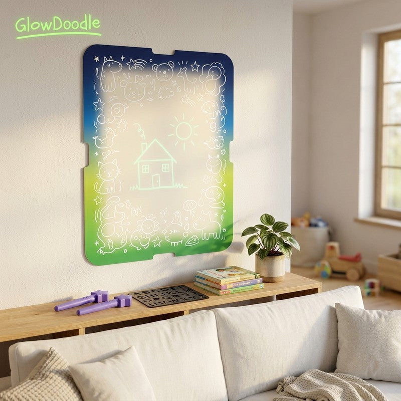 Wall Drawing Board for Children - UV Light Drawing Activity