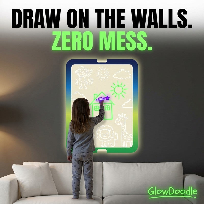 Wall Drawing Board for Children - UV Light Drawing Activity