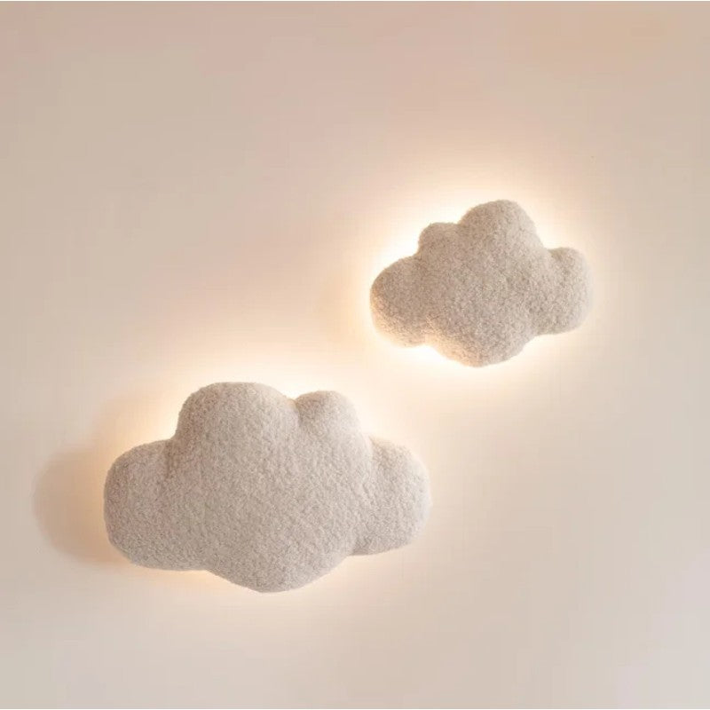 Wall Lamp - Cloud Shaped Boucle Fabric Light