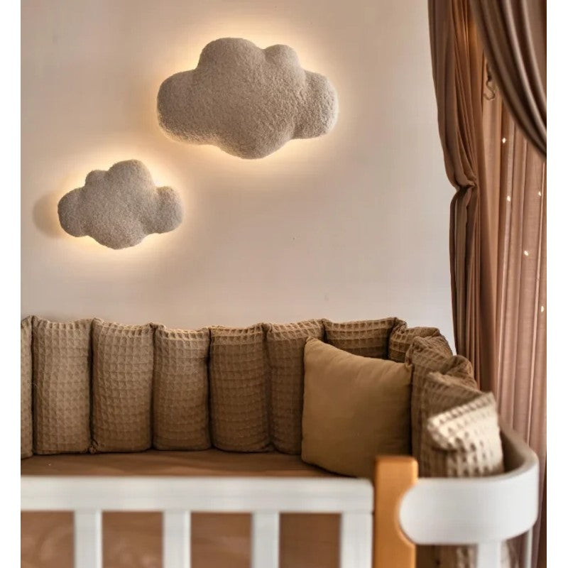 Wall Lamp - Cloud Shaped Boucle Fabric Light