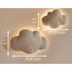 Wall Lamp - Cloud Shaped Boucle Fabric Light