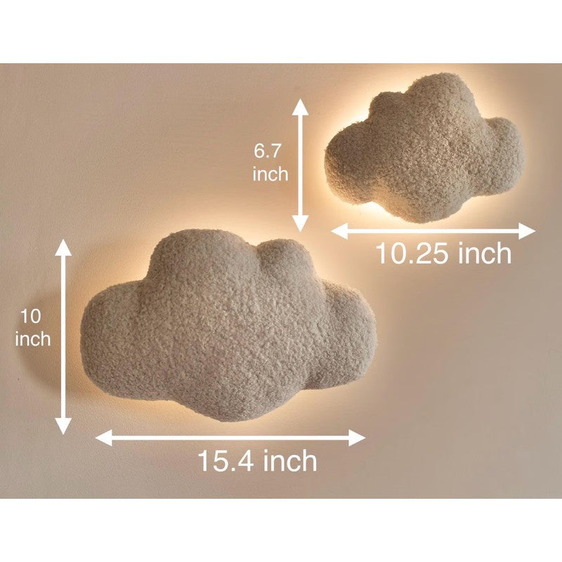 Wall Lamp - Cloud Shaped Boucle Fabric Light