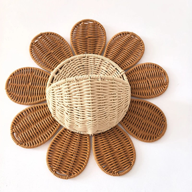 Wall-Mounted Storage Basket - Sunflower Woven