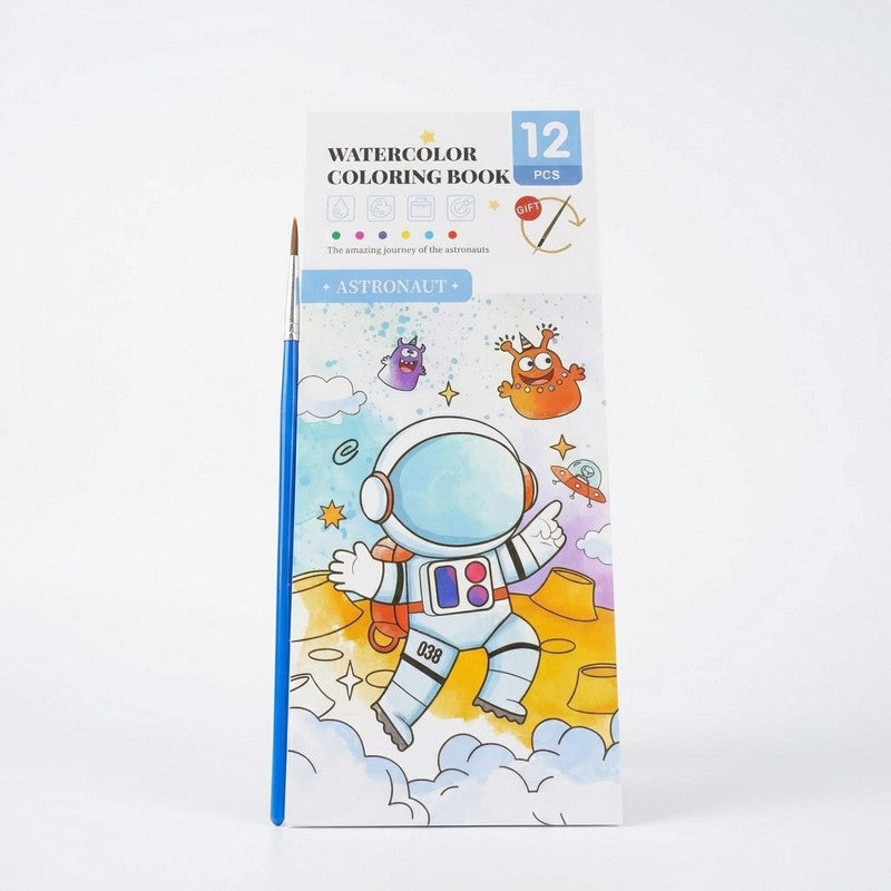 Watercolour Painting Book with Integrated Palette - Multiple Themes