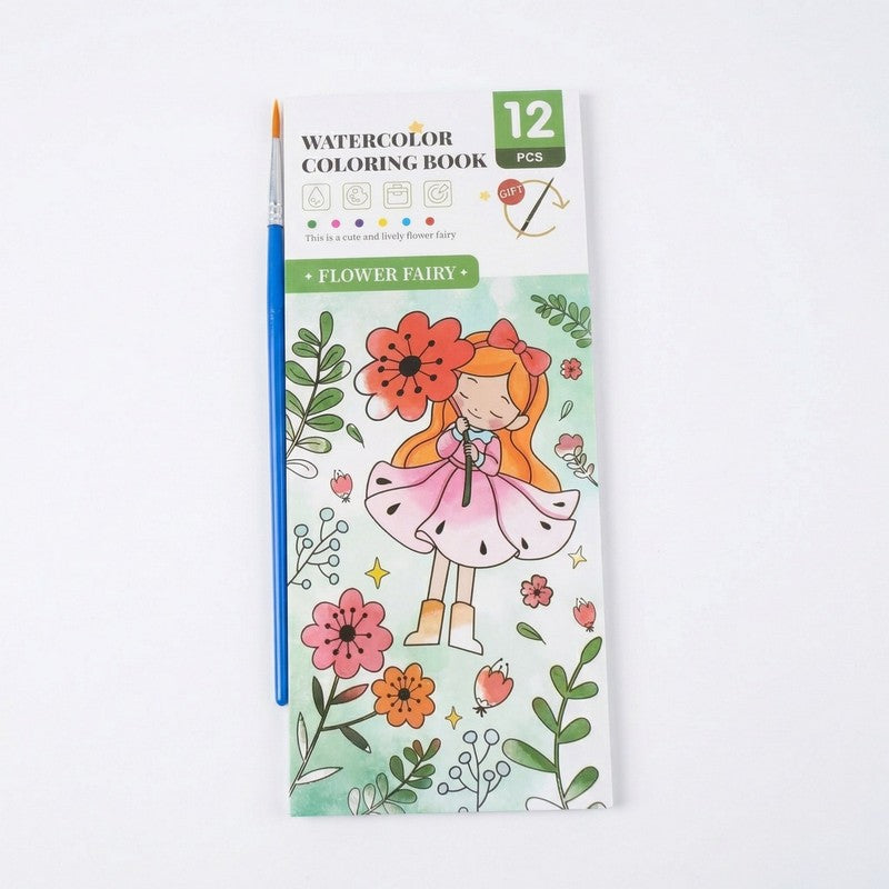Watercolour Painting Book with Integrated Palette - Multiple Themes
