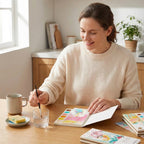 Watercolour Painting Book with Integrated Palette - Multiple Themes