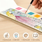Watercolour Painting Book with Integrated Palette - Multiple Themes