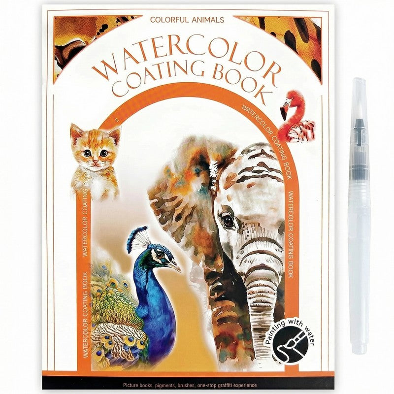 Watercolour Painting Kit - All-in-One Book with Pre-Sketched Pages