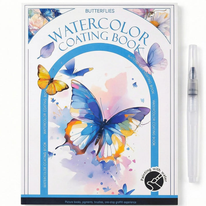 Watercolour Painting Kit - All-in-One Book with Pre-Sketched Pages