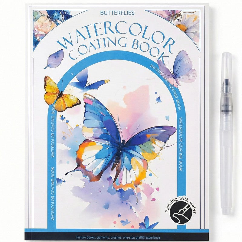 Watercolour Painting Kit - All-in-One Book with Pre-Sketched Pages