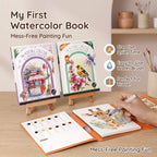 Watercolour Painting Kit - All-in-One Book with Pre-Sketched Pages