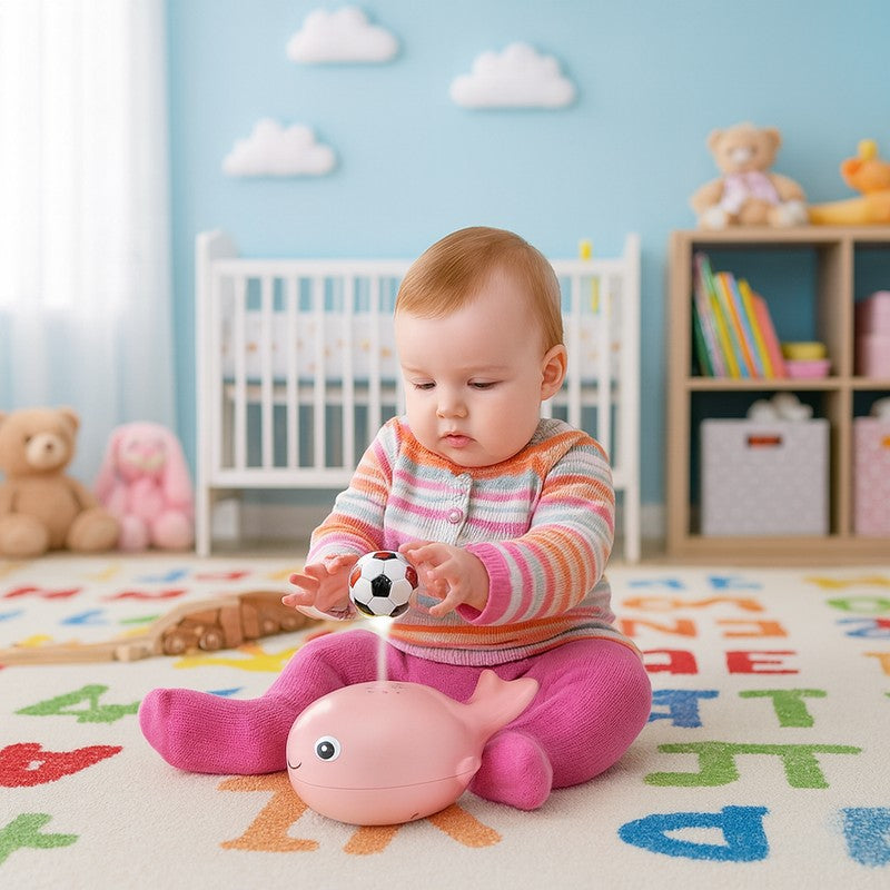 Whale-Shaped Interactive Hover Ball Toy