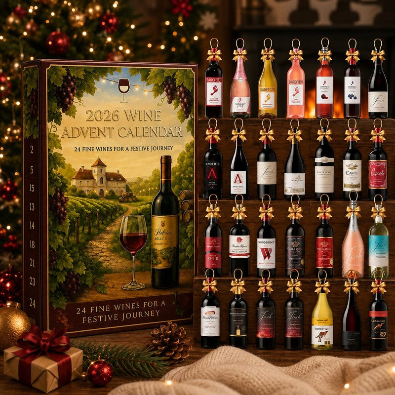 Wine Advent Calendar 2026 - 24 Door Countdown Gift Box