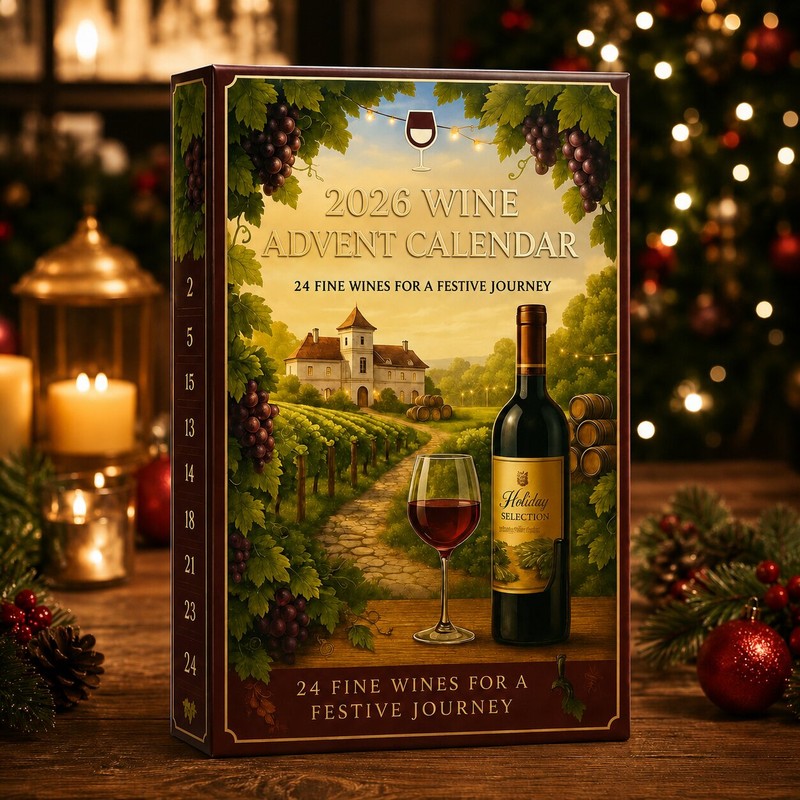 Wine Advent Calendar 2026 - 24 Door Countdown Gift Box