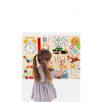 Wooden Activity Board - Multi-Panel Sensory Wall Toy